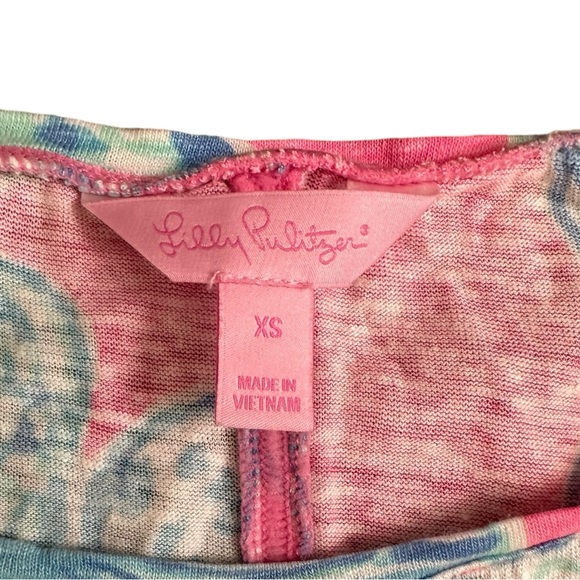 Lilly Pulitzer Mikela TopBarefoot Princess Pink Pout Short Sleeve Size XS - Picture 5 of 6